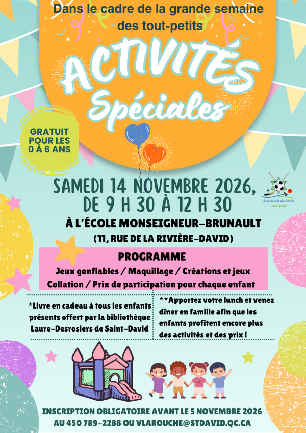 Activites semaine tout petit