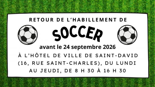 retour habillement soccer
