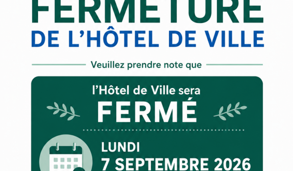 Fermeture bureau 7 septembre 2026